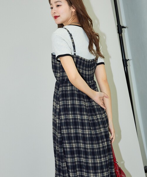 PUBLUX（パブリュクス）の「MARY QUANT × PUBLUX/マリークワント ワンポイント刺繍 楊柳 キャミワンピース　限定展開（ワンピース・レディース・ブラック/ネイビー/ブラウン・ﾌﾘ-）」の19枚目の写真