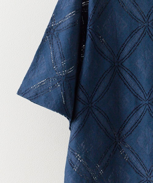 ROOPTOKYO（ループトウキョウ）の「透かし柄シャツ（シャツ/ブラウス・メンズ・ブラック/ネイビー/ホワイト・M/L）」の8枚目の写真