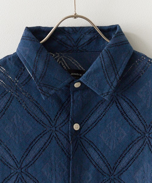 ROOPTOKYO（ループトウキョウ）の「透かし柄シャツ（シャツ/ブラウス・メンズ・ブラック/ネイビー/ホワイト・M/L）」の7枚目の写真