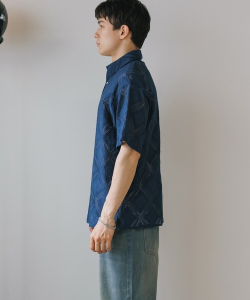 ROOPTOKYO（ループトウキョウ）の「透かし柄シャツ（シャツ/ブラウス・メンズ・ブラック/ネイビー/ホワイト・M/L）」の22枚目の写真