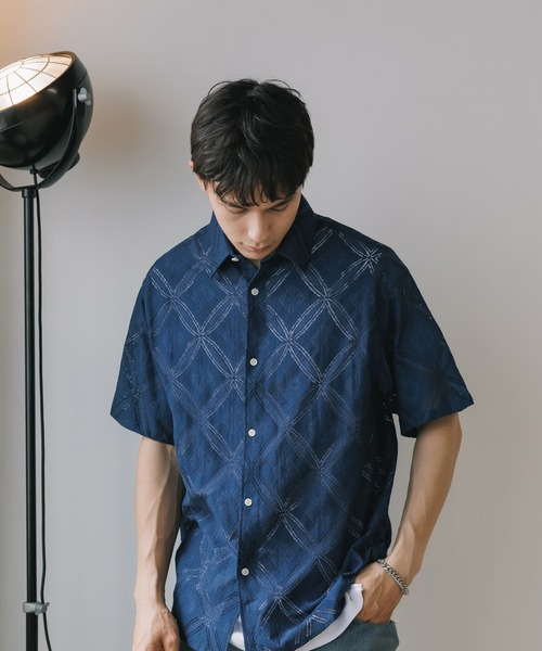 ROOPTOKYO（ループトウキョウ）の「透かし柄シャツ（シャツ/ブラウス・メンズ・ブラック/ネイビー/ホワイト・M/L）」の10枚目の写真