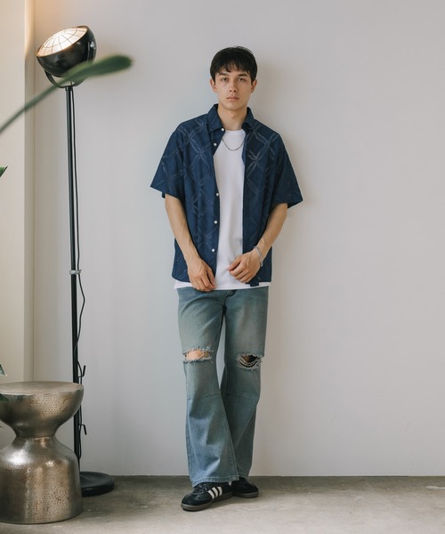 ROOPTOKYO（ループトウキョウ）の「透かし柄シャツ（シャツ/ブラウス・メンズ・ブラック/ネイビー/ホワイト・M/L）」の17枚目の写真