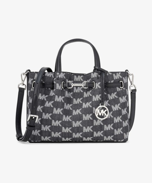 MICHAEL KORS(マイケルコース)の「CARSON センタージップ サッチェル スモール - MKシグネチャー(ハンドバッグ・レディース・ブラック・FREE)」の1枚目の写真