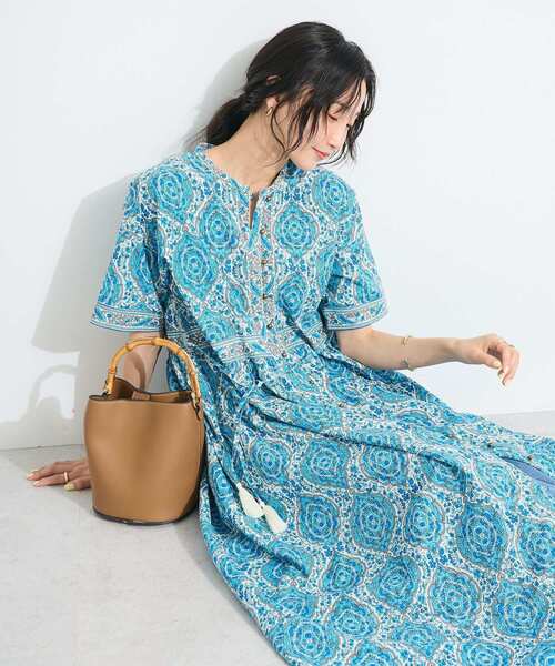 セール】インド綿アラベスク柄ワンピース（ワンピース）｜CRAFT