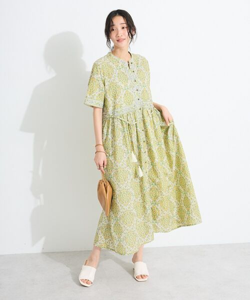 セール】インド綿アラベスク柄ワンピース（ワンピース）｜CRAFT