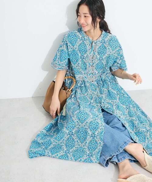 セール】インド綿アラベスク柄ワンピース（ワンピース）｜CRAFT