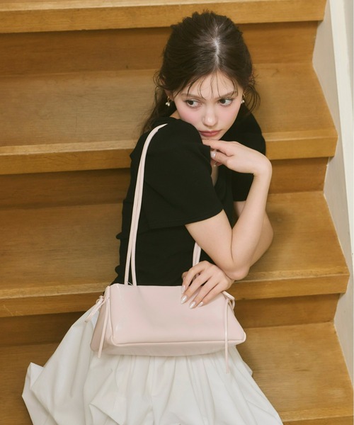 デザイナーハンドバッグ shopper square black | 酢橘堂