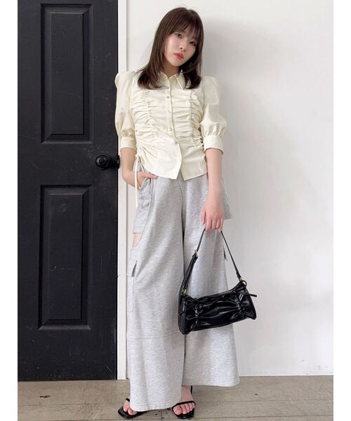 dazzlin（ダズリン）の「サイドーオープンワイドカーゴパンツ（カーゴパンツ・レディース・グレー・MEDIUM/SMALL）」の8枚目の写真