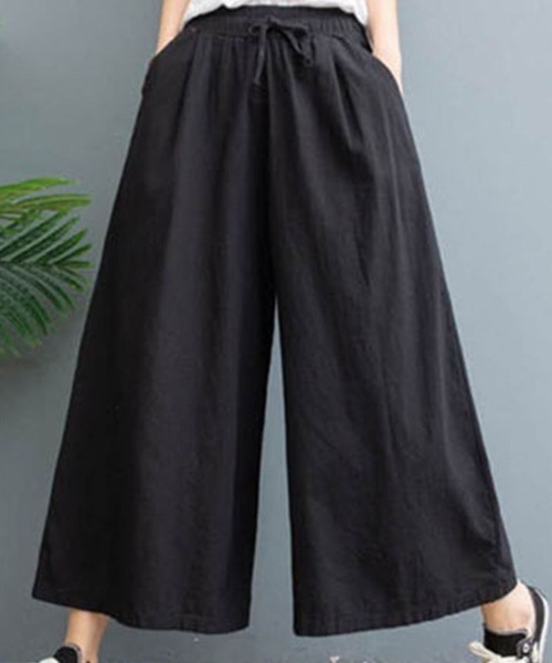 SallyLunn（サリーラン）の「ワイドイージーパンツ（その他パンツ・レディース・ネイビー/ホワイト/グリーン/アイボリー/ブラック・FREE）」の6枚目の写真