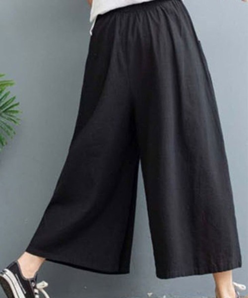 SallyLunn（サリーラン）の「ワイドイージーパンツ（その他パンツ・レディース・ネイビー/ホワイト/グリーン/アイボリー/ブラック・FREE）」の7枚目の写真