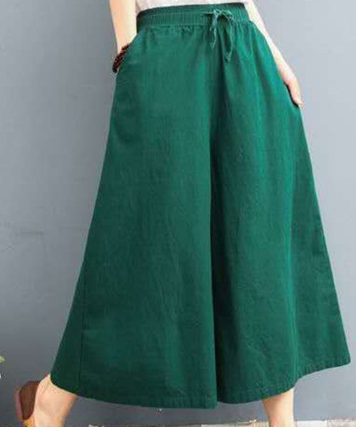 SallyLunn（サリーラン）の「ワイドイージーパンツ（その他パンツ・レディース・ネイビー/ホワイト/グリーン/アイボリー/ブラック・FREE）」の9枚目の写真