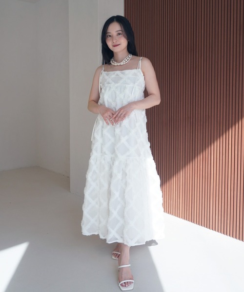 ✨人気完売品✨エイミーゴルフ　ハイネックジャガードワンピース　千鳥柄　ロゴ チェックジャガードワンピース（ワンピース）｜eimy istoire