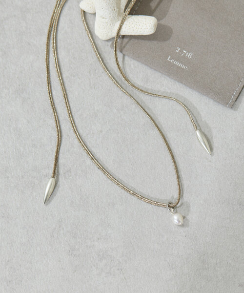 GALLARDAGALANTE(ガリャルダガランテ)の「【2.718×Lemme.】パールコードチョーカー(リング・レディース・シルバー系その他4・FREE)」の1枚目の写真