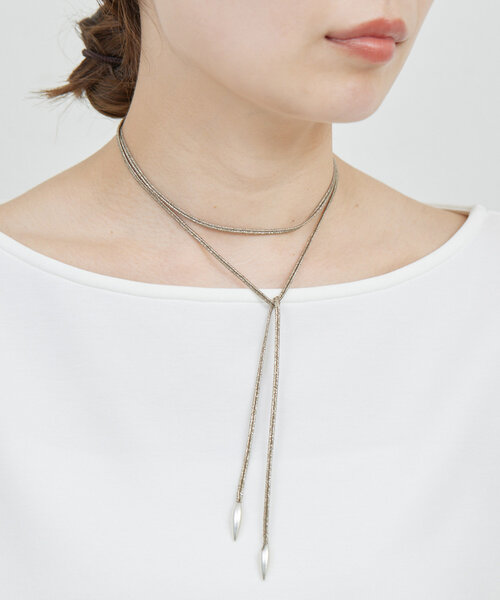 GALLARDAGALANTE(ガリャルダガランテ)の「【2.718×Lemme.】パールコードチョーカー(リング・レディース・シルバー系その他4・FREE)」の4枚目の写真