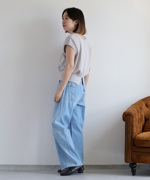 cepo（セポ）の「裏毛ノースリーブスウェットプルオーバー（Tシャツ/カットソー・レディース・チャコール/グレー/オフホワイト・M）」の11枚目の写真