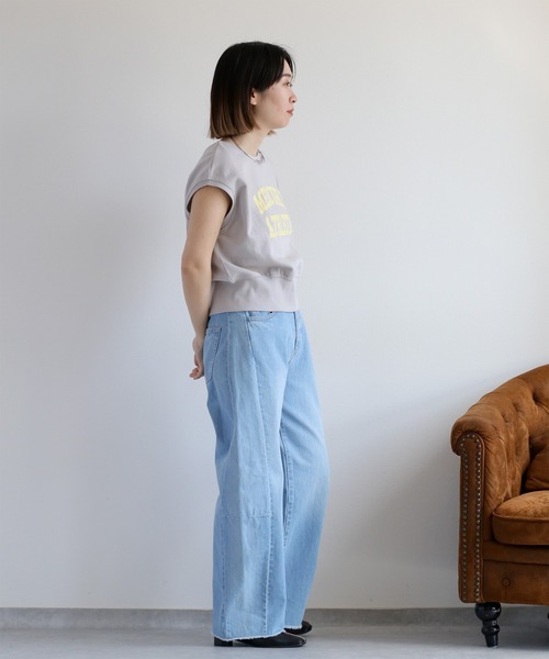 cepo（セポ）の「裏毛ノースリーブスウェットプルオーバー（Tシャツ/カットソー・レディース・チャコール/グレー/オフホワイト・M）」の13枚目の写真