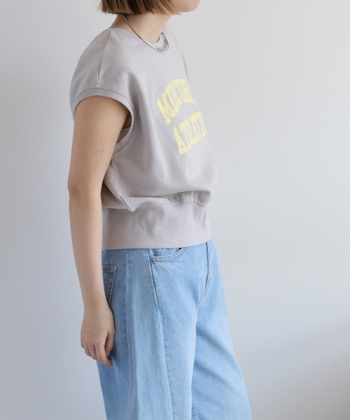 cepo（セポ）の「裏毛ノースリーブスウェットプルオーバー（Tシャツ/カットソー・レディース・チャコール/グレー/オフホワイト・M）」の20枚目の写真