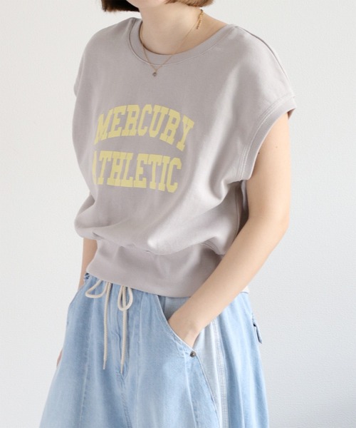 cepo（セポ）の「裏毛ノースリーブスウェットプルオーバー（Tシャツ/カットソー・レディース・チャコール/グレー/オフホワイト・M）」の6枚目の写真