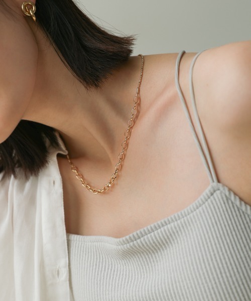 Bou Jeloud(ブージュルード)の「コンビチェーンネックレス(ネックレス・レディース・ゴールド/シルバー・ONESIZE)」の2枚目の写真