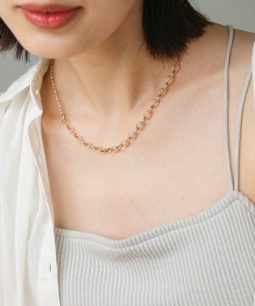 Bou Jeloud(ブージュルード)の「コンビチェーンネックレス(ネックレス・レディース・ゴールド/シルバー・ONESIZE)」の15枚目の写真