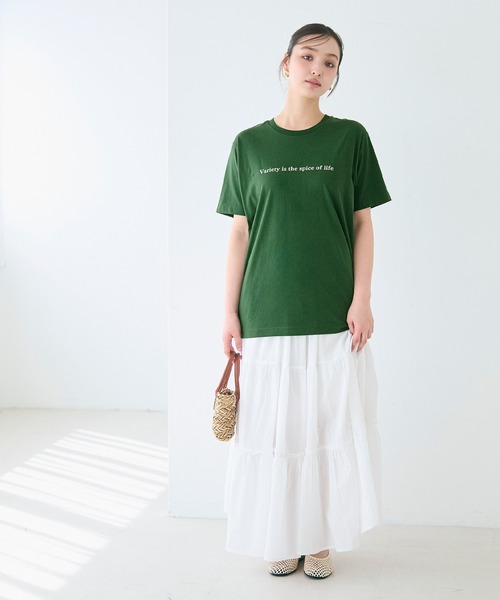 coca（coca）（コカ）の「シンプルロゴTシャツ（Tシャツ/カットソー・メンズ・ダークグリーン/チャコール/ホワイト/ベージュ・XL/L/M）」の9枚目の写真