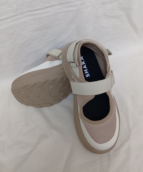 SHAKA(シャカ)の「【SHAKA】シャカ MARYJANE TRAIL CHUNKY GES(メリージェーン トレイル チャンキー GES)SK-326(スニーカー・レディース・ブラック/ダークベージュ/キナリ・5/6/7)」の4枚目の写真