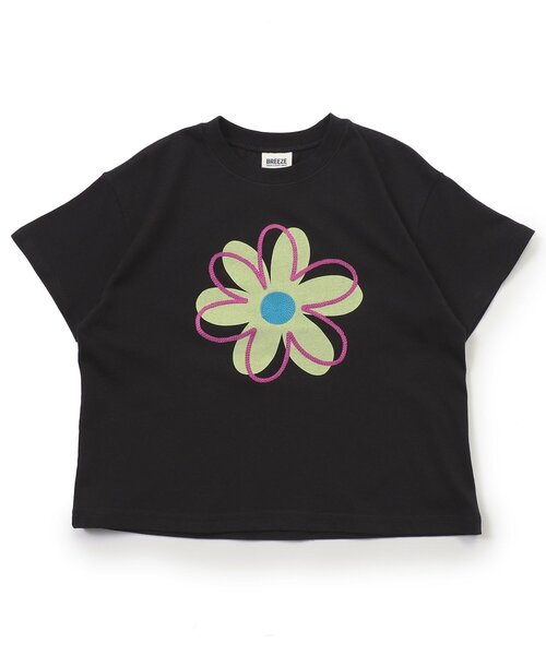 BREEZE(ブリーズ)の「【ジュニア対応】ビックフラワー刺繍Tシャツ(Tシャツ/カットソー・キッズ・ブラック/オフホワイト・80/100/110/120/130/140/150/90)」の11枚目の写真
