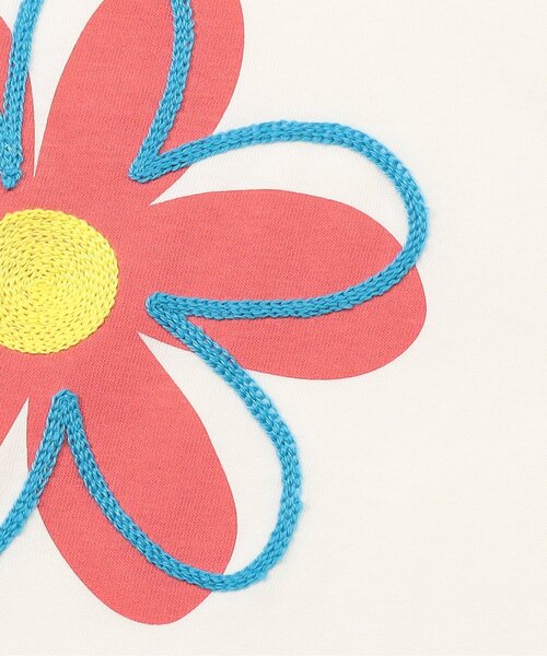 BREEZE(ブリーズ)の「【ジュニア対応】ビックフラワー刺繍Tシャツ(Tシャツ/カットソー・キッズ・ブラック/オフホワイト・80/100/110/120/130/140/150/90)」の5枚目の写真