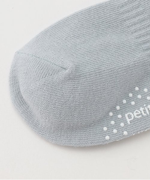 petit main（プティマイン）の「BOYSくま・MERCIソックス2P（ソックス/靴下・キッズ・オフホワイト/ライトブルー/ネイビー・M/L/SS/S）」の5枚目の写真