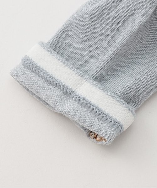 petit main（プティマイン）の「BOYSくま・MERCIソックス2P（ソックス/靴下・キッズ・オフホワイト/ライトブルー/ネイビー・M/L/SS/S）」の7枚目の写真