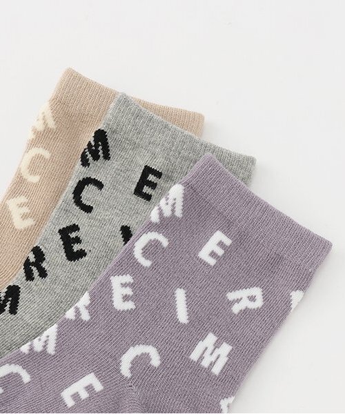 petit main（プティマイン）の「BOYSくま・MERCIソックス2P（ソックス/靴下・キッズ・オフホワイト/ライトブルー/ネイビー・M/L/SS/S）」の9枚目の写真