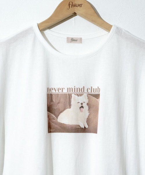 flower(フラワー)の「マイプレシャスティーズ(Tシャツ/カットソー・レディース・ピンク/ホワイト/ブラウン・FREE)」の6枚目の写真