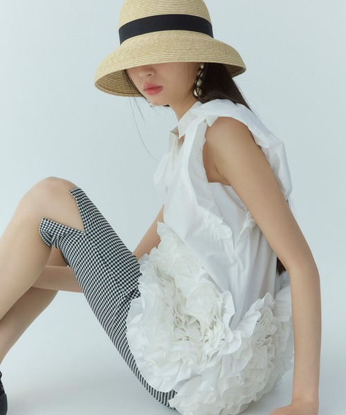 EIMY ISTOIRE（エイミーイストワール）の「ギンガムチェックサブリナパンツ（その他パンツ・レディース・チェック・S/M）」の4枚目の写真