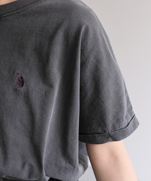 U.S. POLO ASSN.(ユーエスポロアッスン)の「【U.S.POLO ASSN./ユーエスポロアッスン】ピグメントTシャツ《動画あり》(Tシャツ/カットソー・レディース・スミクロ/パープル/ベージュ・MEDIUM/LARGE)」の11枚目の写真