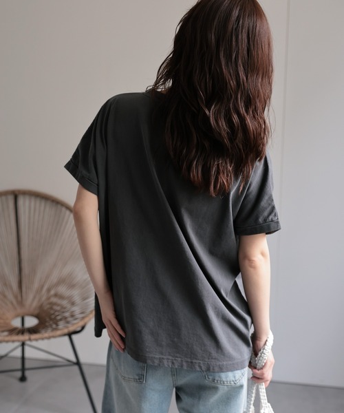 U.S. POLO ASSN.(ユーエスポロアッスン)の「【U.S.POLO ASSN./ユーエスポロアッスン】ピグメントTシャツ《動画あり》(Tシャツ/カットソー・レディース・スミクロ/パープル/ベージュ・MEDIUM/LARGE)」の9枚目の写真