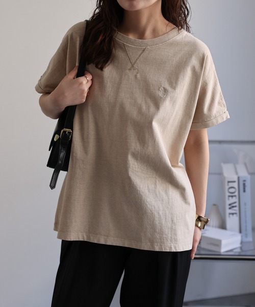 U.S. POLO ASSN.(ユーエスポロアッスン)の「【U.S.POLO ASSN./ユーエスポロアッスン】ピグメントTシャツ《動画あり》(Tシャツ/カットソー・レディース・スミクロ/パープル/ベージュ・MEDIUM/LARGE)」の12枚目の写真