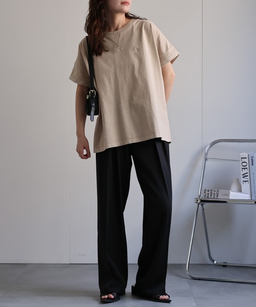 U.S. POLO ASSN.(ユーエスポロアッスン)の「【U.S.POLO ASSN./ユーエスポロアッスン】ピグメントTシャツ《動画あり》(Tシャツ/カットソー・レディース・スミクロ/パープル/ベージュ・MEDIUM/LARGE)」の16枚目の写真