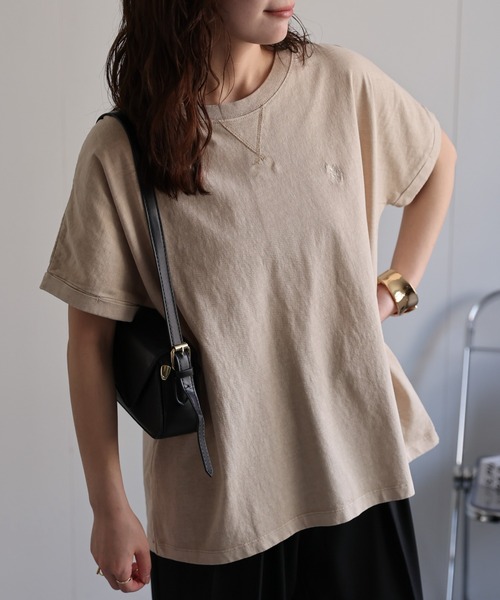 U.S. POLO ASSN.(ユーエスポロアッスン)の「【U.S.POLO ASSN./ユーエスポロアッスン】ピグメントTシャツ《動画あり》(Tシャツ/カットソー・レディース・スミクロ/パープル/ベージュ・MEDIUM/LARGE)」の13枚目の写真