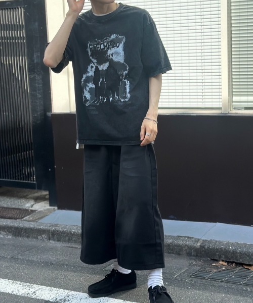 link lot(リンクロット)の「オーバーサイズ ウォッシュ加工 グラフィックTシャツ ピグメントT ナンバリング(Tシャツ/カットソー・メンズ・ベージュ/ブラック・M/L)」の12枚目の写真