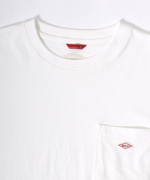 BALL(ボール)の「2026SS BALL/ボール オーバーサイズ ワンポイントロゴワッペン刺繍 ポケット付き 無地Tシャツ レディース メンズ(Tシャツ/カットソー・メンズ・サックスブルー/アッシュグレー/ホワイト/グリーン/チャコール/ブラック/モカ・M/L/LL)」の15枚目の写真