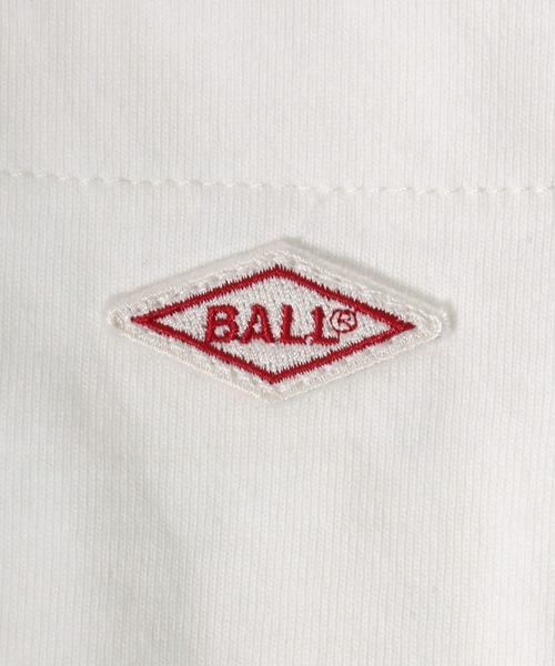 BALL(ボール)の「2026SS BALL/ボール オーバーサイズ ワンポイントロゴワッペン刺繍 ポケット付き 無地Tシャツ レディース メンズ(Tシャツ/カットソー・メンズ・サックスブルー/アッシュグレー/ホワイト/グリーン/チャコール/ブラック/モカ・M/L/LL)」の17枚目の写真