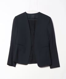 theory セオリー ノーカラージャケット ブラック size2 ブランド古着】theory ｜セオリーのノーカラージャケット古着