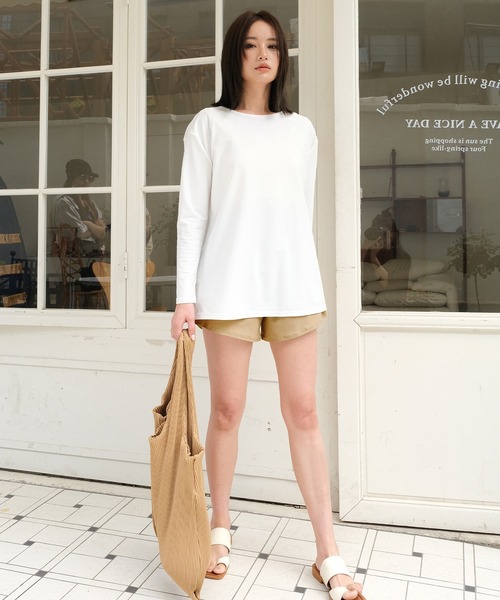 OSYAREVO(オシャレボ)の「水着 レディース 体型カバー ラッシュガード フィットネス 水陸両用 ラッシュ ショートパンツ セットアップ セパレート(ラッシュガード・レディース・ホワイト系その他2/ブラック系その他/ホワイト系その他/グレー・X-LARGE/LARGE/MEDIUM)」の6枚目の写真