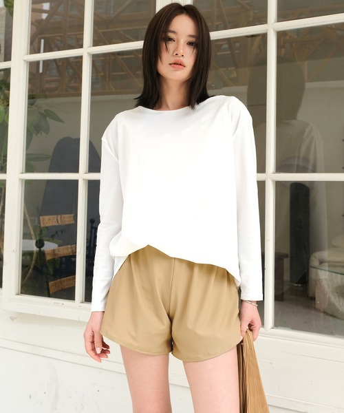 OSYAREVO(オシャレボ)の「水着 レディース 体型カバー ラッシュガード フィットネス 水陸両用 ラッシュ ショートパンツ セットアップ セパレート(ラッシュガード・レディース・ホワイト系その他2/ブラック系その他/ホワイト系その他/グレー・X-LARGE/LARGE/MEDIUM)」の11枚目の写真