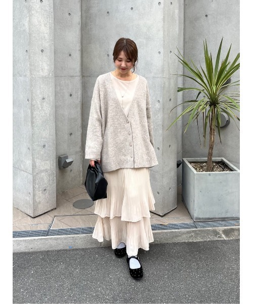 titivate(ティティベイト)の「シアーベロアロングTシャツ(Tシャツ/カットソー・レディース・ピンク/ブラウン/ネイビー/アイボリー/グレイッシュベージュ/ブラック/ブラック系その他/ライトブルー/ドット・L/M/S)」の18枚目の写真