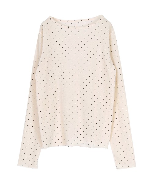 titivate(ティティベイト)の「シアーベロアロングTシャツ(Tシャツ/カットソー・レディース・ピンク/ブラウン/ネイビー/アイボリー/グレイッシュベージュ/ブラック/ブラック系その他/ライトブルー/ドット・L/M/S)」の19枚目の写真