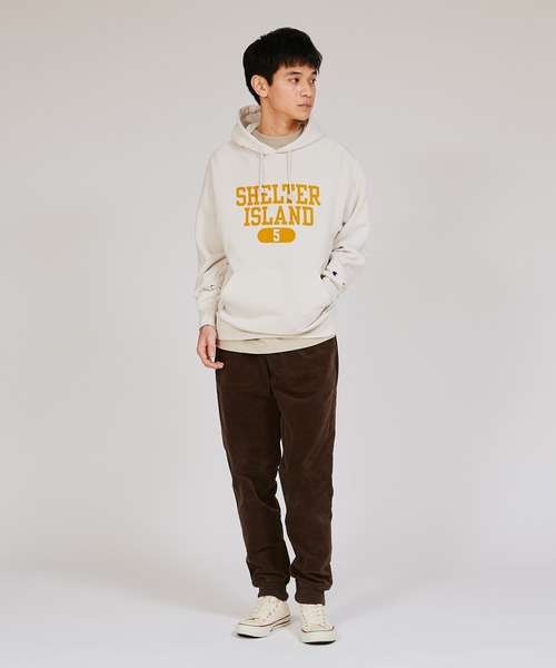 Champion(チャンピオン)の「【Champion/チャンピオン】メンズ ベーシック フーデッドスウェットシャツ(パーカー・メンズ・ネイビー/オフホワイト/ブラック系その他/グレー/ライトイエロー・SMALL/MEDIUM/LARGE/X-LARGE)」の9枚目の写真