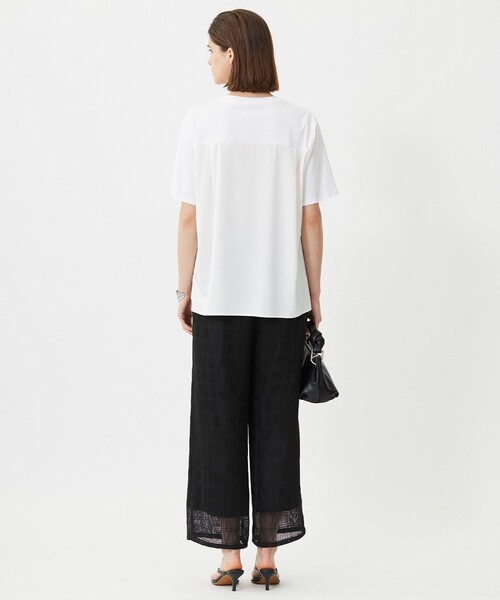 ICB(アイシービー)の「シルケットスムースコンビ Tブラウスカットソー(Tシャツ/カットソー・レディース・ブラック系/グレー系/アイボリー系・LARGE/X-LARGE)」の9枚目の写真