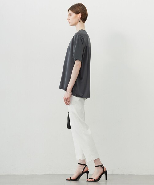ICB(アイシービー)の「シルケットスムースコンビ Tブラウスカットソー(Tシャツ/カットソー・レディース・ブラック系/グレー系/アイボリー系・LARGE/X-LARGE)」の11枚目の写真