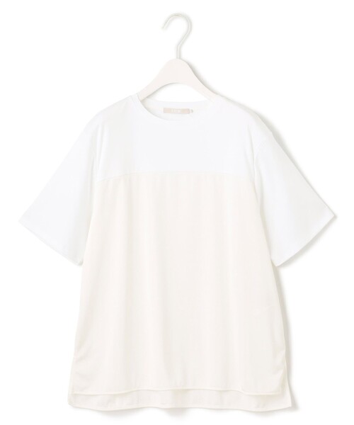 ICB(アイシービー)の「シルケットスムースコンビ Tブラウスカットソー(Tシャツ/カットソー・レディース・ブラック系/グレー系/アイボリー系・LARGE/X-LARGE)」の14枚目の写真